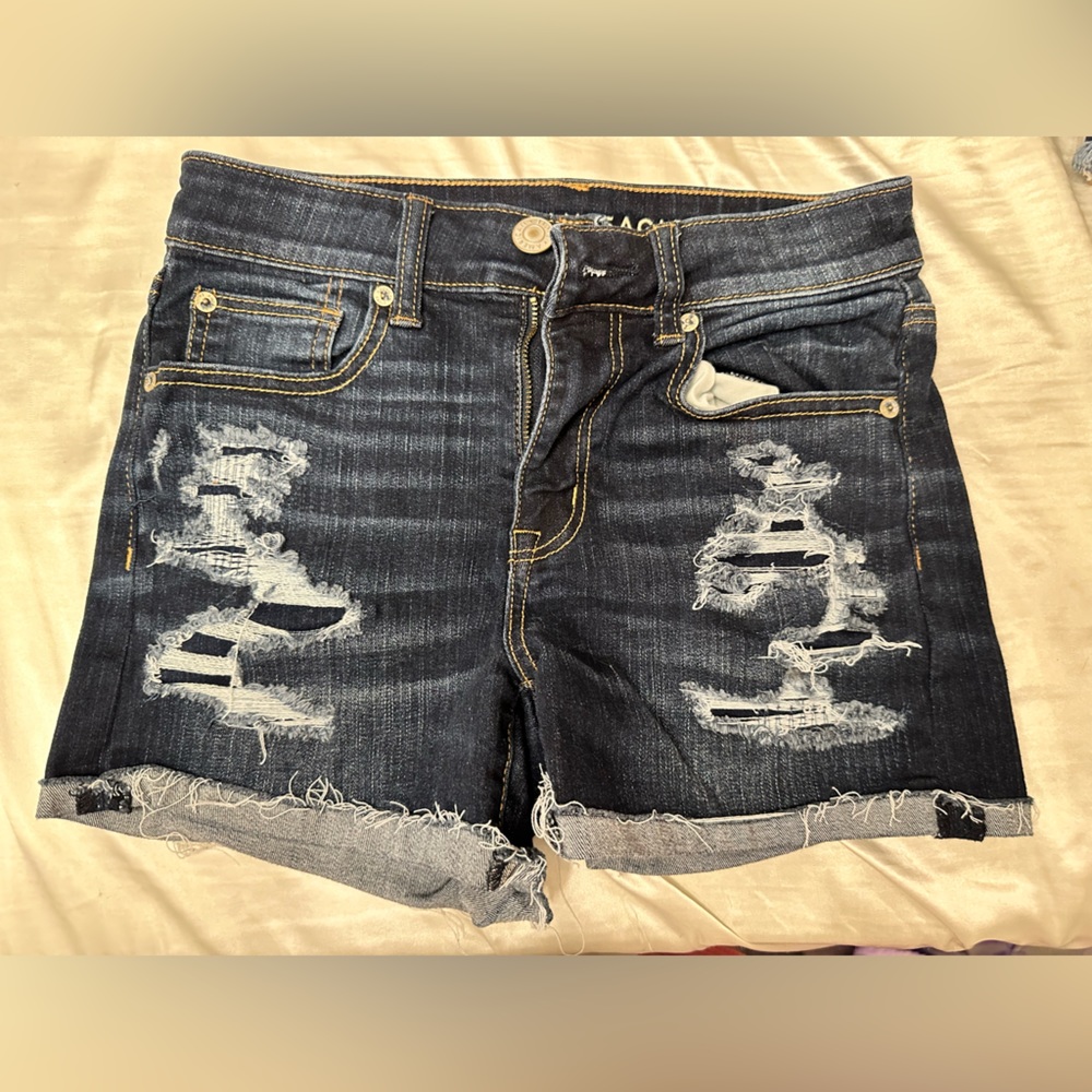 American Eagle Hi-Rise Shortie Jean shorts